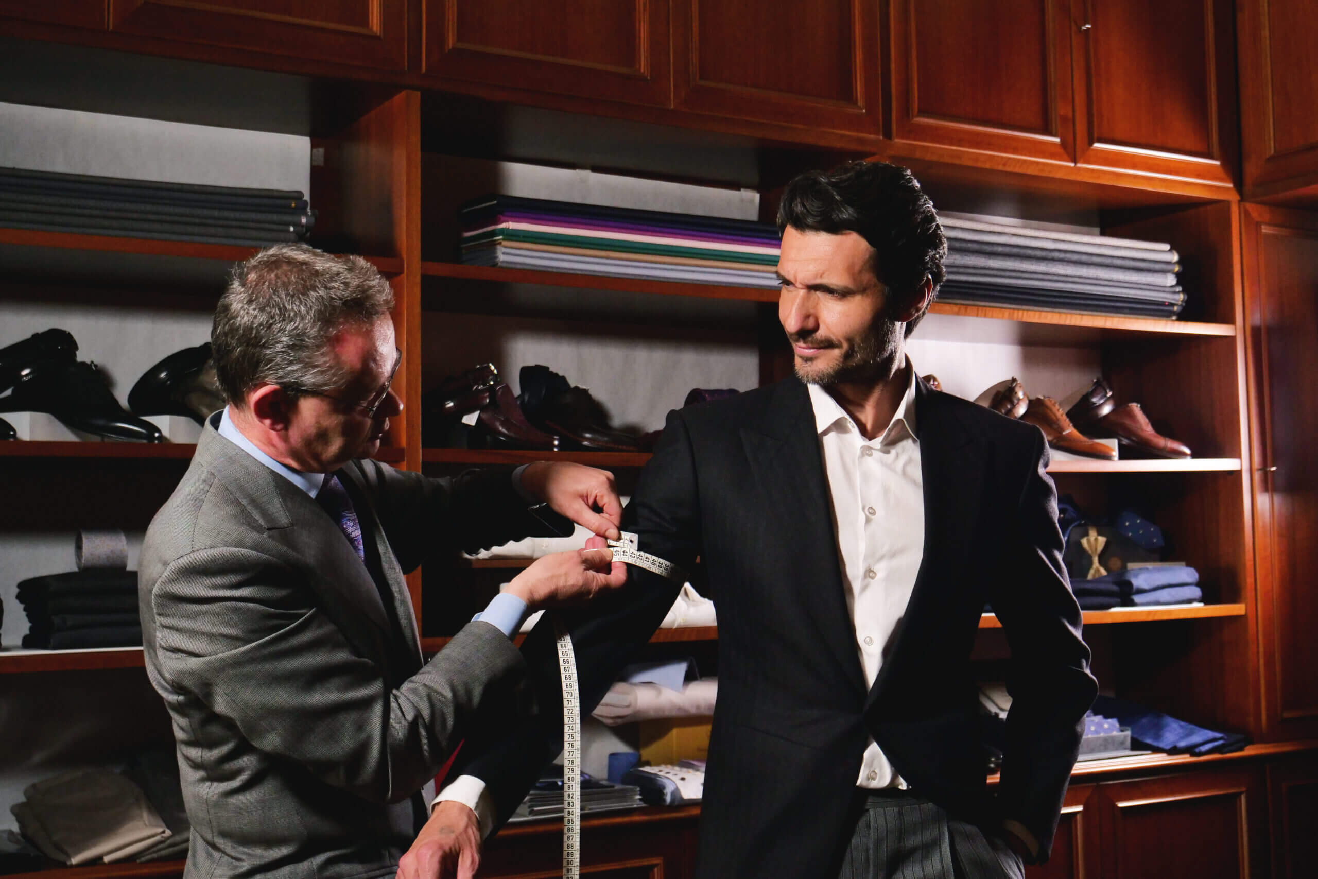 Visit our showrooms and see the luxury of tailored clothes